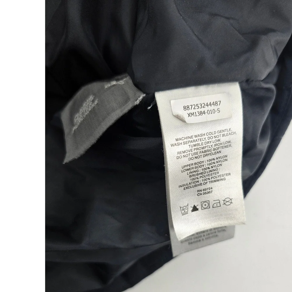 Columbia Puffer Vest Mens Small Black XM1384 Sherpa Lined Mock Neck Quilted